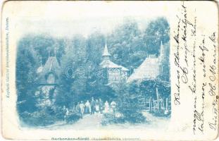 1899 (Vorläufer) Kővárfüred, Carbunari (Máramaros); Garbonáci gyógyfürdő / spa villa (kopott sarkak / worn corners)
