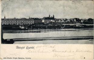 1900 Győr, látkép. Polgár Bertalan kiadása (EK)