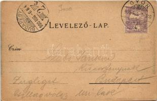 1900 Győr, látkép. Polgár Bertalan kiadása (EK)