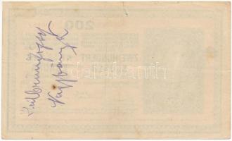 1918. 200K "A 1032 000182" sima hátlappal T:III szakadás, folt, firka Adamo K31/2