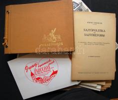 Vegyes nyomtatvány hagyaték tétel: benne fotók, reklámok, telefonkártya, egyéb