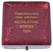 Csehszlovákia 1936 Sokol mozgalom bronz sportérem eredeti tokban. Szign.: Horejc Jaroslav (35mm) T:1...