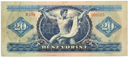 1960. 20Ft "C154 005123" T:III kis szakadás Adamo F12