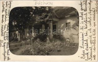 1915 Bősháza, Biusa; Kaizler György kúriája, kastély / villa, castle. photo + POSTAI ÜGYN.