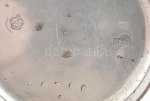 Ezüst (Ag) tokos, kulcsos zsebóra. Szép számlappal, jelzett, 6 köves, működő szerkezettel, kulccsal....