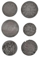 6db-os vegyes, nagyrészt külföldi, rossz állapotú Ag érmetétel, közte Német Birodalom 1905E 1/2M Ag ...