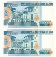 Peru 1988. 10.000I (2x) "A 6018645 T - A 6018646 T" sorszámkövetők T:I
Peru 1988. 10.000 ...