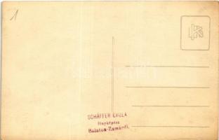 Zamárdi, Balatonzamárdi; fürdőzők csoportképe a strandon. Schäffer Gyula fényképész, photo (EB)