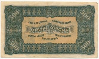 1923. 500K "5A 005 319502", "Magyar Pénzjegynyomda Rt. Budapest" nyomdahely jelö...