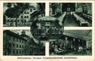 1933 Balatonkenese, Országos Társadalombiztosító szanatóriuma, belső (gyűrődés / crease)