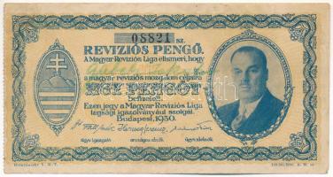 Budapest 1930. Revíziós Pengő arcképes változat, kitöltött, bélyegzés nélkül T:III Adamo BUP34