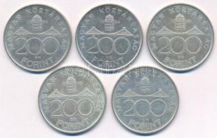 1994. 200Ft Ag "Deák" (4x) T:1-,2
Adamo F13.1