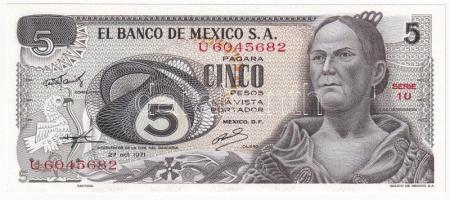 Mexikó 1971. 5P U 6045682 T:I Mexico 1971. 5 Pesos U 6045682 C:UNC Krause 62.b