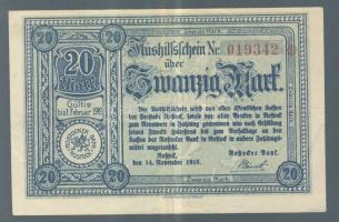 Német Birodalom/Weimari Köztársaság/Rostock 1918.11.14. 20M T:II
