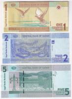 Szudán 2006. 1P + 2P + 2015. 5P T:I  Sudan 2006. 1 Pound + 2 Pounds + 2015. 5 Pounds C:Unc Krause 64., 65., 75.c