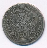 Csehország / Történelmi tartomány / Prága 1761. 20kr Ag "Mária Terézia" (6,29g) T:2-,3 pat...