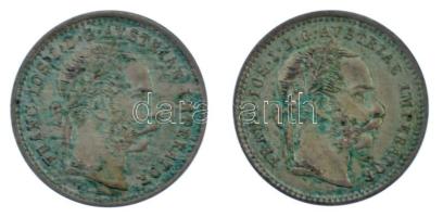 Ausztria 1872. 10kr Ag Ferenc József (2x) Ag T:1-,2 patina Austria 1872. 10 Kreuzer Ag Franz Joseph (2x) C: AU,XF