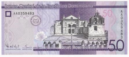 Dominikai Köztársaság 2014. 50P T:I Dominican Republic 2014. 50 Pesos C:UNC Krause 189.a