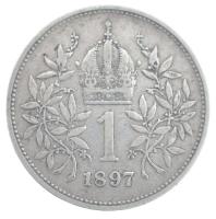 Ausztria 1897. 1K Ag Ferenc József T:2,2- Austria 1897. 1 Corona Franz Joseph C:XF,VF Krause KM#2804