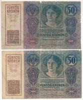 1914. 50K fekete "ROMANIA TIMBRU SPECIAL" felülbélyegzéssel (2db) T:III- egyiken ragasztás...