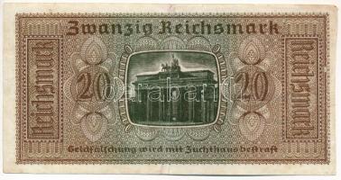 Német Harmadik Birodalom 1940-1945. 20M "J 1756100" T:III kis szakadás, anyaghiány
German...