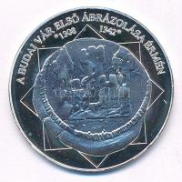 DN A magyar nemzet pénzérméi - A Budai vár első ábrázolása érmén 1308-1342 Ag emlékérem tanúsítvánnyal, kapszulában (10,37g/0.999/35mm) T:PP