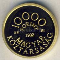 1992. 10.000Ft Au 6,982g "Károly Róbert" T:PP Csak 10000db! Tanúsítvánnyal!