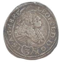1696N-B 3Kr Ag "I. Lipót" Nagybánya (1,58g) T:2-,3 hullámos lemez Hungary 1696N-B 3 Kreuze...