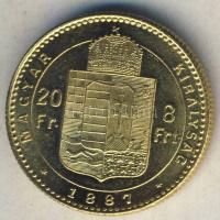 1887. 8Ft/20Fr Au 6,452g T:2+