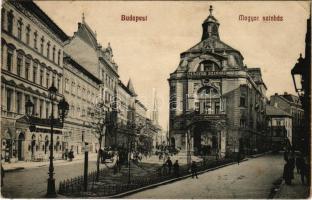 1911 Budapest VII. Izabella utca és Magyar színház (EK)