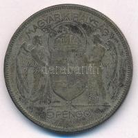 1930. 5P Ag "Horthy jobbra" T:3 patina Adamo P8