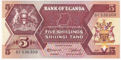 Uganda 1987. 5Sh T:I  Uganda 1987. 5 Shillings C:UNC  Krause P#27