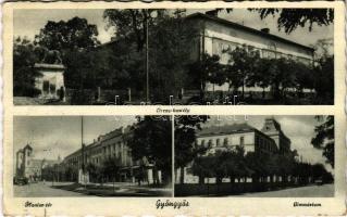 1943 Gyöngyös, Orczy kastély, Hanisz tér, Gimnázium (EK)