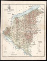 cca 1896 Somogy vármegye térképe, rajta a Balaton részletével, tervezte: Gönczy Pál, Pallas Nagy Lexikona, Bp., Posner Károly Lajos és Fia, 26x22 cm