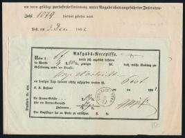 1862 Aufgabs-Recepisse UNG:ALTENBURG bélyegzéssel, a hozzá tartozó irathoz ragasztva