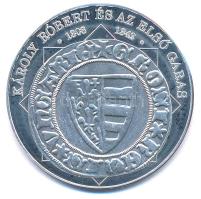 DN A magyar nemzet pénzérméi - Károly Róbert és az első garas 1308-1342 Ag emlékérem, tanúsítvánnyal (10,37g/0.999/35mm) T:PP