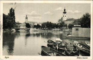 1944 Győr, Rába részlet, csónak kölcsönző