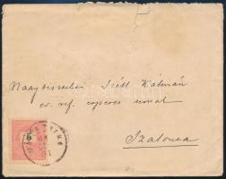 1891 gróf Tisza István (1861-1918) miniszterelnök saját kézzel írt levele Szél Kálmán nagyszalontai ...