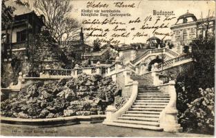 1903 Budapest I. Királyi várkert, kert részlet. Divald Károly 106. (EK)