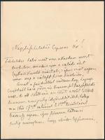 1896 Tisza Kálmán (1830-1902) miniszterelnök saját kézzel írt levele Szél Kálmán nagyszalontai esperesnek egyházi ügyekben. Kettő beírt oldal, borítékkal. / Hand written letter by Hungarian prime minister Kálmán Tisza to Kálmán Szél, dean in Salonta