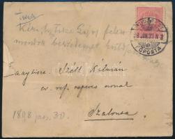 1898 gróf Tisza István (1861-1918) miniszterelnök autográf levele Szél Kálmán nagyszalontai esperesn...