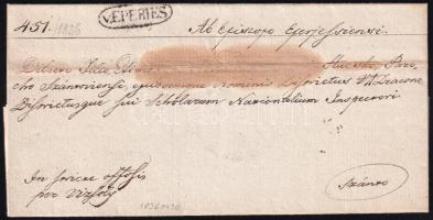 1836 Komplett levél V.EPERIES - (Abaúj)Szántódra küldve, boldogkőváraljai és sajószögedi kinevezések ügyében