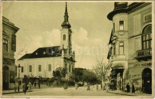 1928 Budapest I. Krisztina tér, Római katolikus templom, Pesti hazai Takarékpénztár egyesület. Rökel felvétele