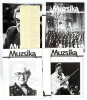 1986 A Muzsika 8 db száma aláírásokkal (Vásáry Tamás, Lamberto Gardelli, Marton Éva, Claudio Abbado, Kurtág György, stb.)
