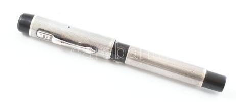 Ezüst(Ag) Mont Blanc töltőtoll, jelzett, kopásnyomokkal, karcolásokkal, h: 12 cm