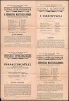 cca 1933-38 Ifjúsági opera- és színházelőadások ismertető füzetei, 8 db, részben kisebb szakadásokkal, 21x17 és 24x16 cm