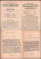 cca 1933-38 Ifjúsági opera- és színházelőadások ismertető füzetei, 8 db, részben kisebb szakadásokka...