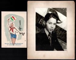 cca 1960-67 úttörő tétel, össz. 6 db fotó: 3 db naptár (1960-61, 1961-62 és 1963-64), zsebkönyv 1966...