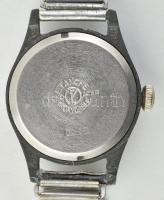 Montblanc kézi felhúzós vintage férfi karóra. Enyhén kopott számlap, karcos plexi, működik, fém szíj...