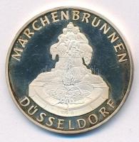Németország DN Märchenbrunnen - Düsseldorf kétoldalas, jelzett Ag emlékérem (15,02g/1.000/35mm) T:1 (eredetileg PP) patina, fo. Germany ND Märchenbrunnen - Düsseldorf two-sided, hallmarked Ag medallion (15,02g/1.000/35mm) C:UNC (originally PP) patina, spotted
